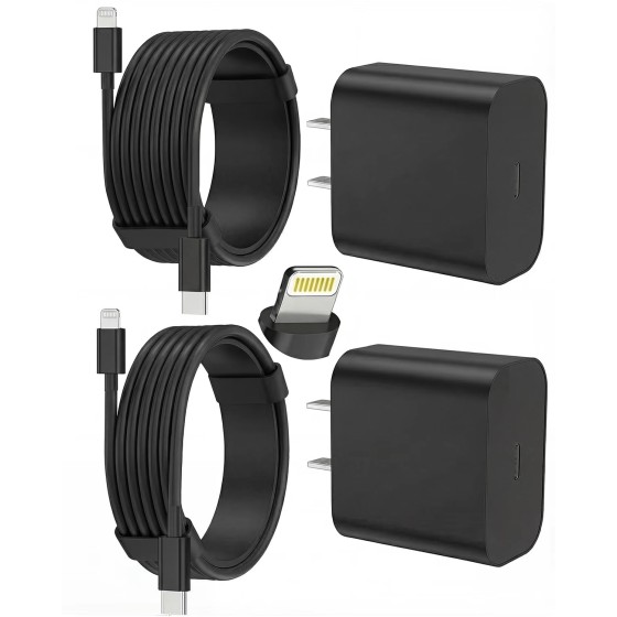 iPhone Charger Fast Charging, USB C Charger Block, 6FT/10FT Lightning Cable