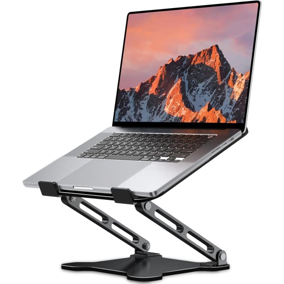 LOXP Adjustable Laptop Stand for Desk, Portable Airflow Laptop Riser Holder