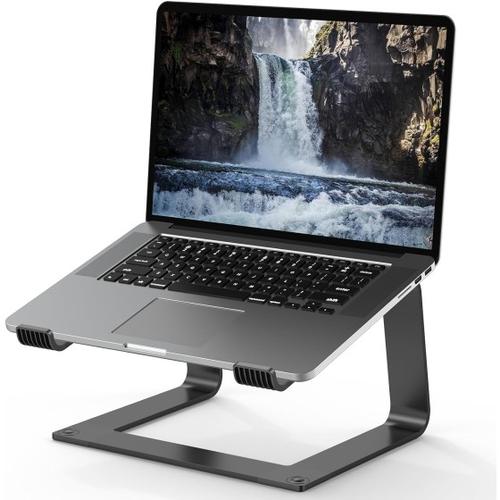 Tonmom Laptop Stand for Desk, Aluminum Laptop Riser Holder