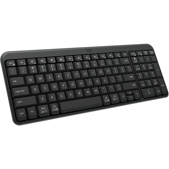 Logitech K250 Compact Wireless Bluetooth Keyboard with Number Pad, Graphite